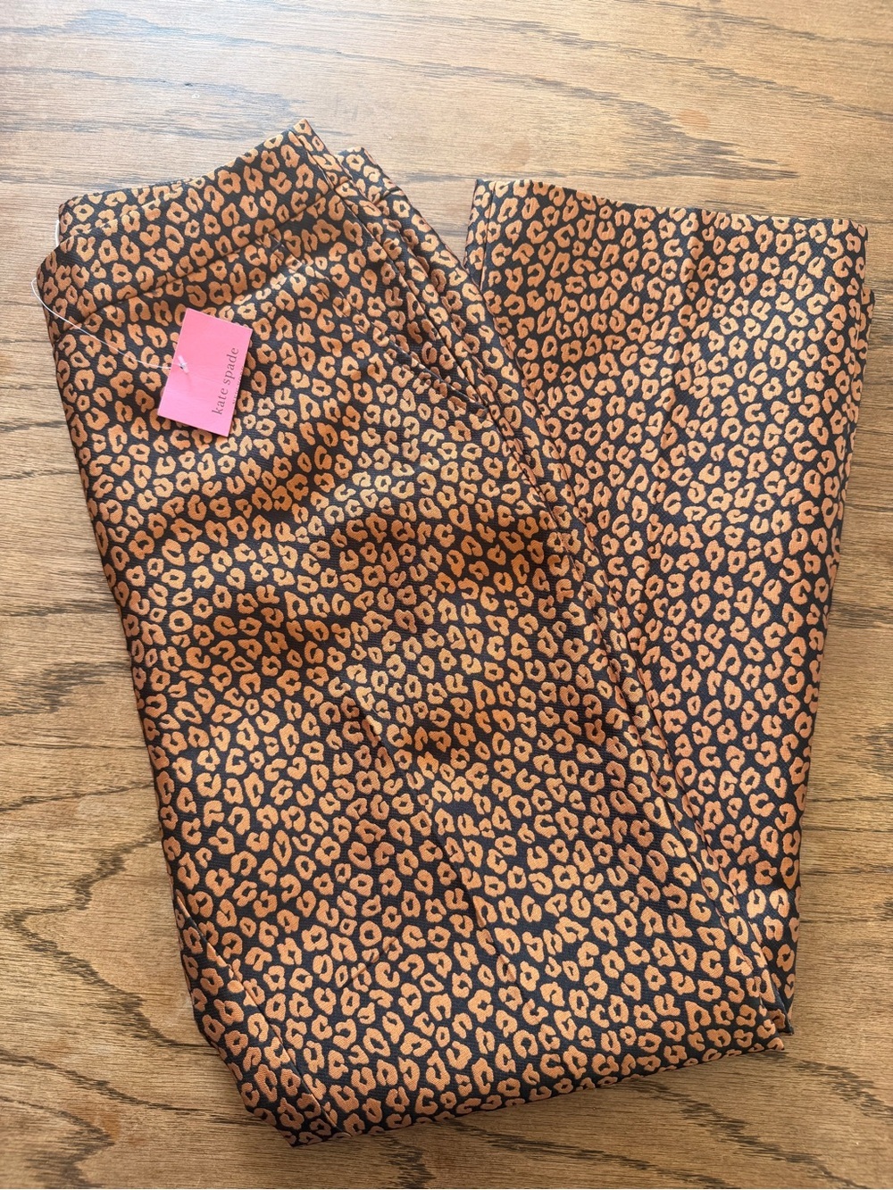 NWT Kate Spade Flora Leopard Jacquard Pants - Picture 2 of 4